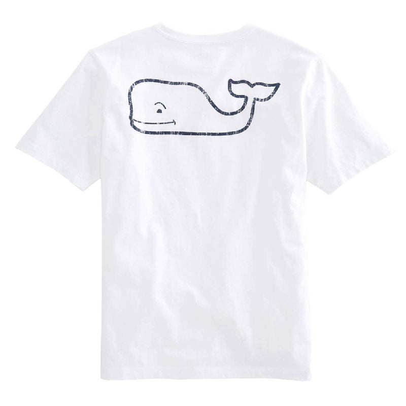 vineyard vines Boys' Short Sleeve Vintage Whale T-Shirt, White Cap, X-Large - Image 1